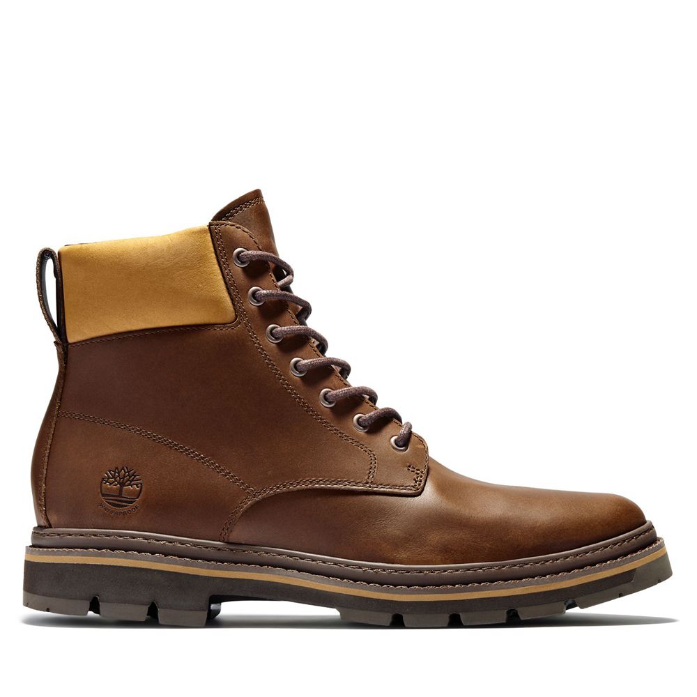 Botas de Nieve Timberland Argentina Hombre - Port Union Waterproof Plain-Toe - Marrones - XLOZYJ-450